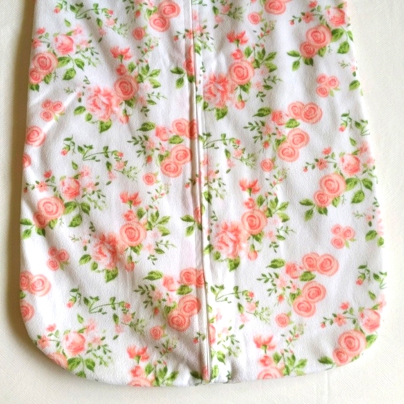 kensie rose floral fleece zip-up sleep sack 6-9 months baby girl - Picture 3 of 7